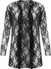 Immagine di BLACK FLORAL LACE WATERFALL CARDIGAN